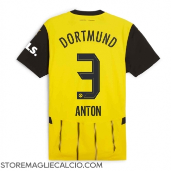 Borussia Dortmund Waldemar Anton #3 Maglia Gara Casa Repliche 2024-25 Maniche Corte